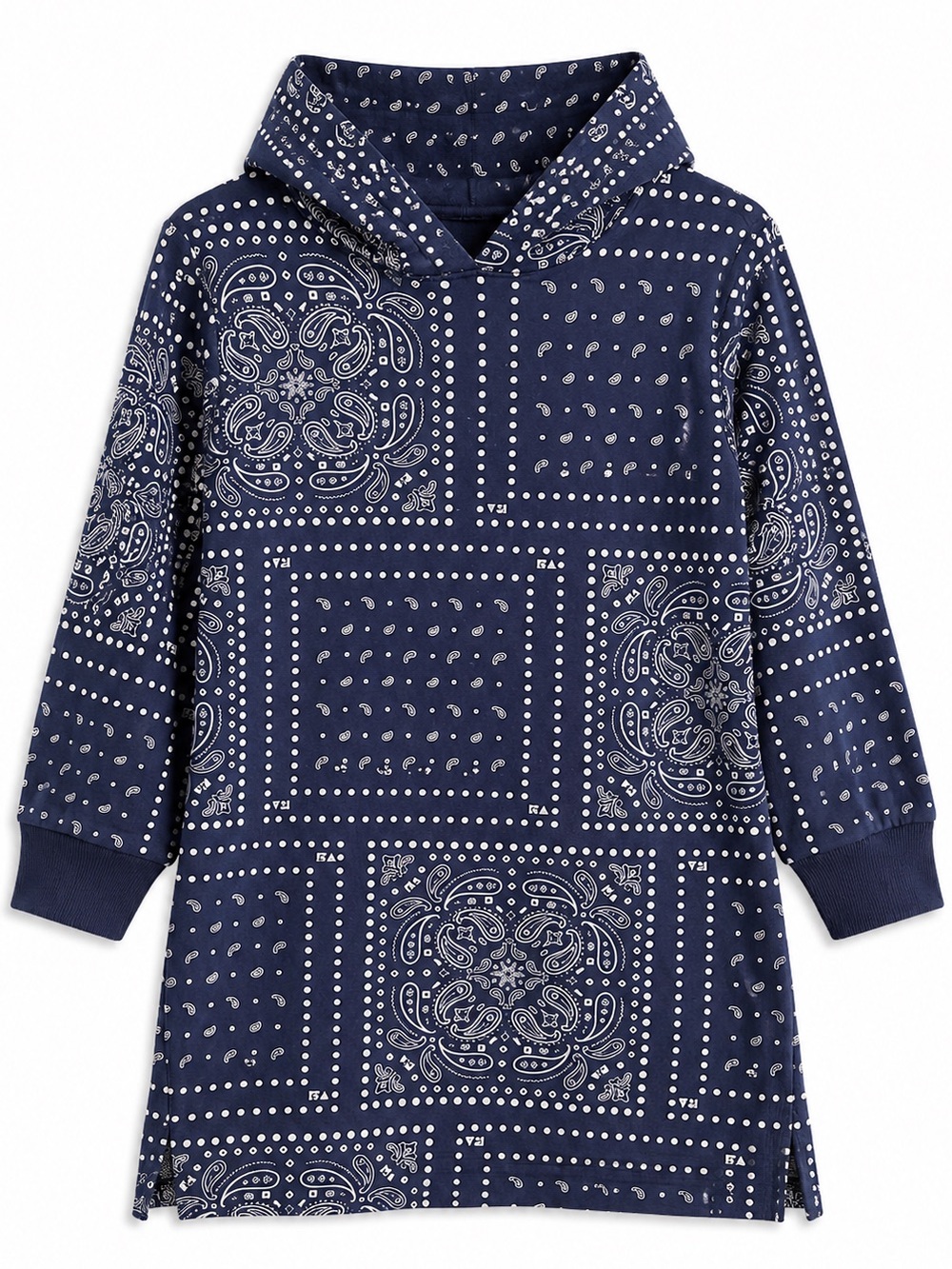 Free Assembly Blue Bandana Print Hoodie M